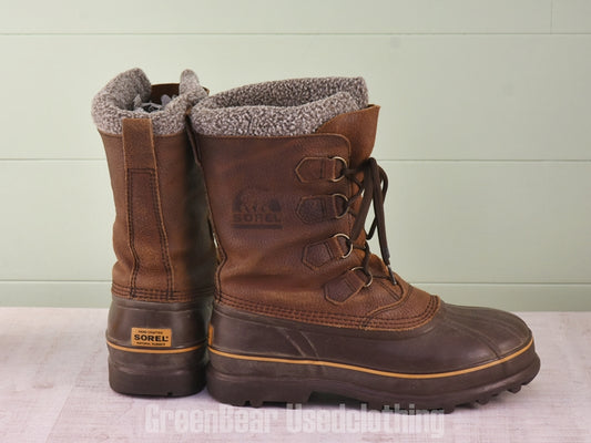 E589 メンズ SOREL スノーブーツ 茶 28cm