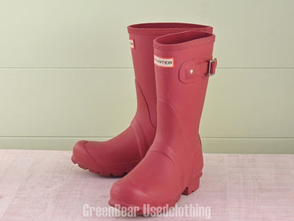 E028 L.L.Bean レインブーツ 赤 レディース 36 23cm