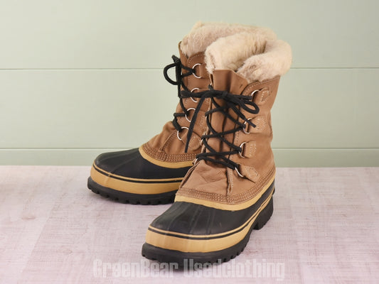 E603 カナダ製 SOREL ビンテージ スノーブーツ 茶 メンズ 25cmくらい