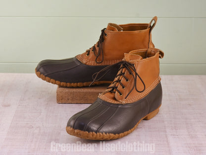 E608 USA製 L.L.Bean ビンテージ ビーンブーツ ワイズ細め 茶 メンズ 13N 31cm
