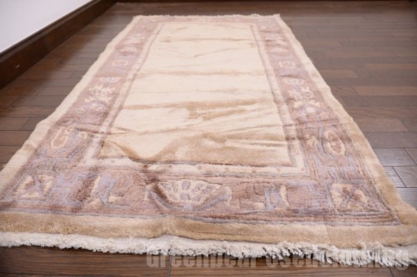 RAGL183 ビンテージトライバルラグ ウール絨毯 134cm×72cm