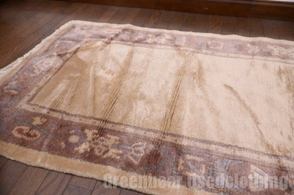 RAGL183 ビンテージトライバルラグ ウール絨毯 134cm×72cm
