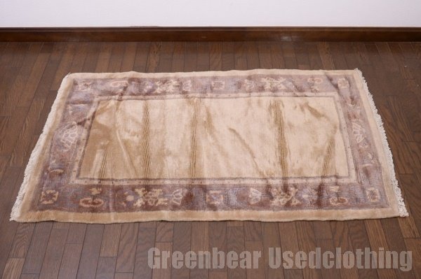 RAGL183 ビンテージトライバルラグ ウール絨毯 134cm×72cm