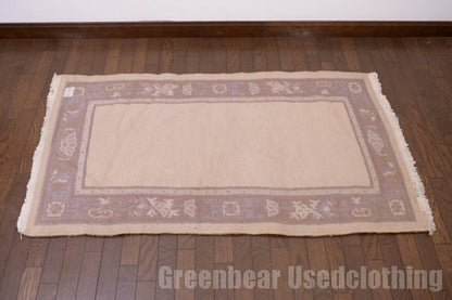 RAGL183 ビンテージトライバルラグ ウール絨毯 134cm×72cm