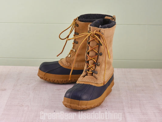 E616 USA製 L.L.Bean ビンテージ スノーブーツ 茶 レディース 6 24cm