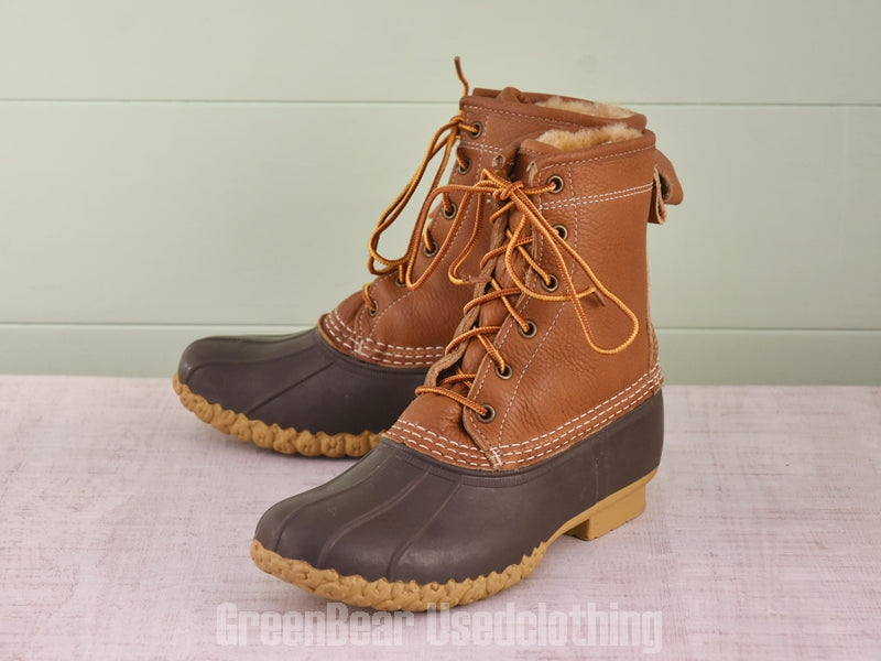 E626 USA製 L.L.Bean ビーンブーツ インナーボア 茶 レディース W7M 24cm