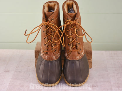 E626 USA製 L.L.Bean ビーンブーツ インナーボア 茶 レディース W7M 24cm