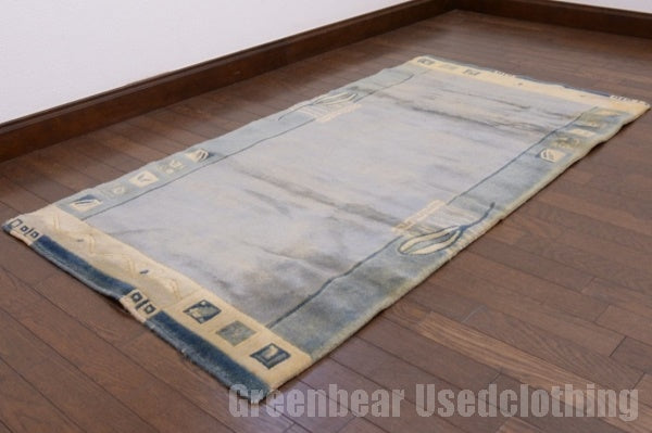 RAGL200 ビンテージトライバルラグ ウール絨毯 136cm×72cm