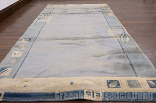RAGL200 ビンテージトライバルラグ ウール絨毯 136cm×72cm
