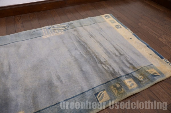 RAGL200 ビンテージトライバルラグ ウール絨毯 136cm×72cm