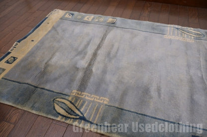 RAGL200 ビンテージトライバルラグ ウール絨毯 136cm×72cm