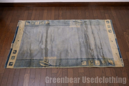 RAGL200 ビンテージトライバルラグ ウール絨毯 136cm×72cm
