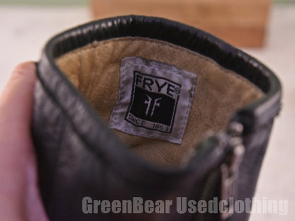 メキシコ製 FRYE リングブーツ 黒 レディース 6.5B 23.5cm C282