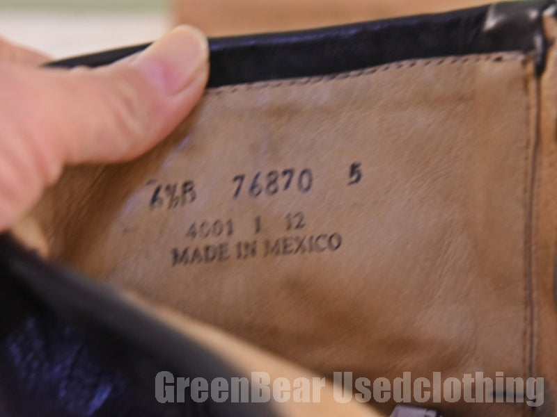 メキシコ製 FRYE リングブーツ 黒 レディース 6.5B 23.5cm C282