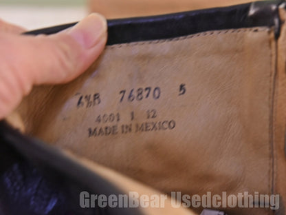 メキシコ製 FRYE リングブーツ 黒 レディース 6.5B 23.5cm C282