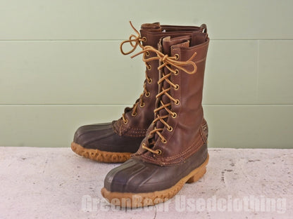 USA製 L.L.Bean ビンテージ ビーンブーツ 筆記体タグ 茶 レディース 23cmくらい C286