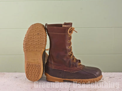 USA製 L.L.Bean ビンテージ ビーンブーツ 筆記体タグ 茶 レディース 23cmくらい C286