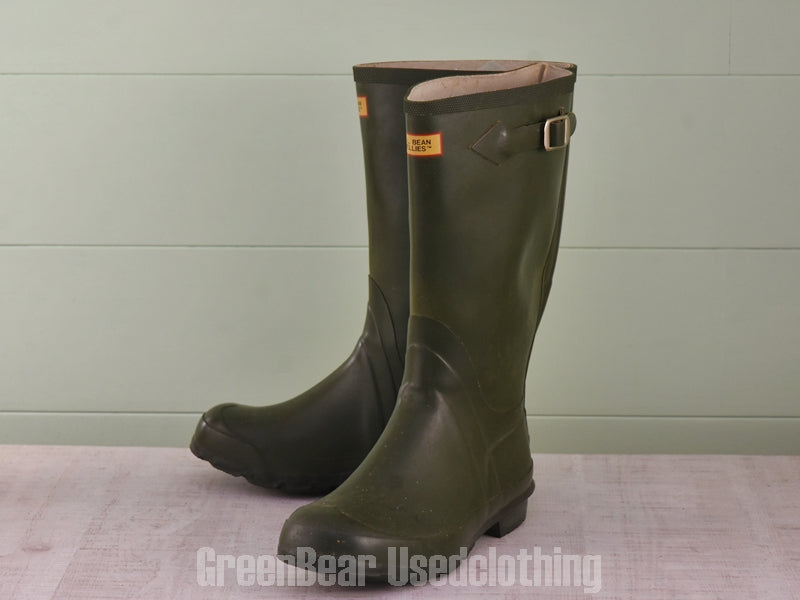 E641 USA製 L.L.Bean ビンテージ レインブーツ 緑 メンズ 8 26cm