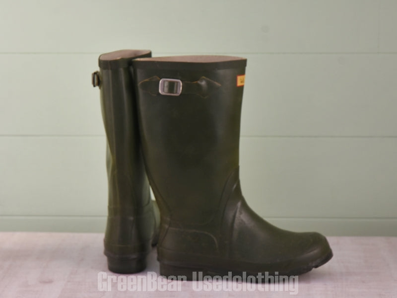 E641 USA製 L.L.Bean ビンテージ レインブーツ 緑 メンズ 8 26cm