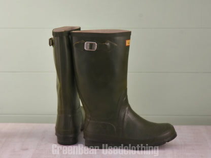 E641 USA製 L.L.Bean ビンテージ レインブーツ 緑 メンズ 8 26cm
