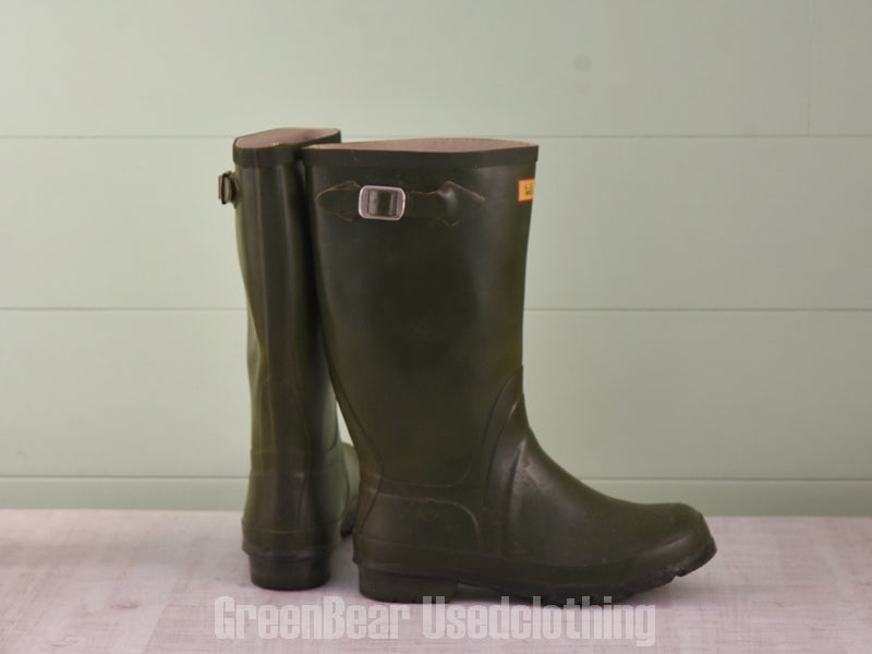 E641 USA製 L.L.Bean ビンテージ レインブーツ 緑 メンズ 8 26cm