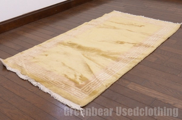 RAGL215 ビンテージトライバルラグ ウール絨毯 117cm×62cm