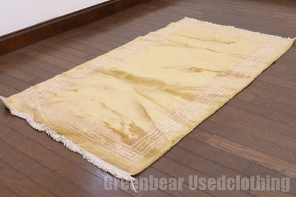 RAGL215 ビンテージトライバルラグ ウール絨毯 117cm×62cm