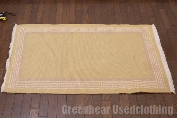 RAGL215 ビンテージトライバルラグ ウール絨毯 117cm×62cm