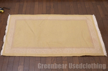 RAGL215 ビンテージトライバルラグ ウール絨毯 117cm×62cm
