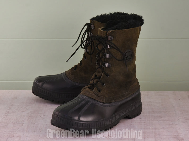 E643 USA製 SOREL ビンテージ スノーブーツ 茶 メンズ 10 28cm