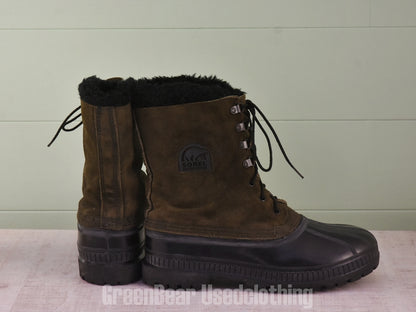 E643 USA製 SOREL ビンテージ スノーブーツ 茶 メンズ 10 28cm