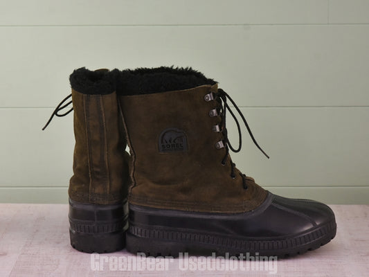 E643 USA製 SOREL ビンテージ スノーブーツ 茶 メンズ 10 28cm