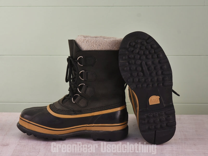 E644 レディース SOREL スノーブーツ 黒 24.5cm