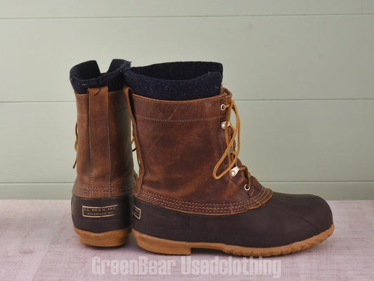 E645 USA製 L.L.Bean ビンテージ スノーブーツ 茶 メンズ 9 27cm