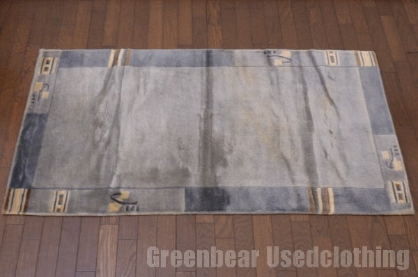RAGL224 ビンテージトライバルラグ ウール絨毯 131cm×69cm