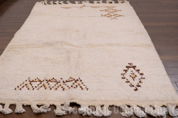 RAGL227 ビンテージトライバルラグ ウール絨毯 132cm×77cm