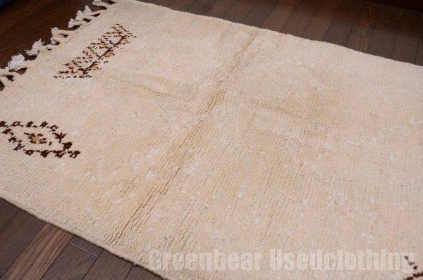 RAGL227 ビンテージトライバルラグ ウール絨毯 132cm×77cm