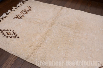 RAGL227 ビンテージトライバルラグ ウール絨毯 132cm×77cm