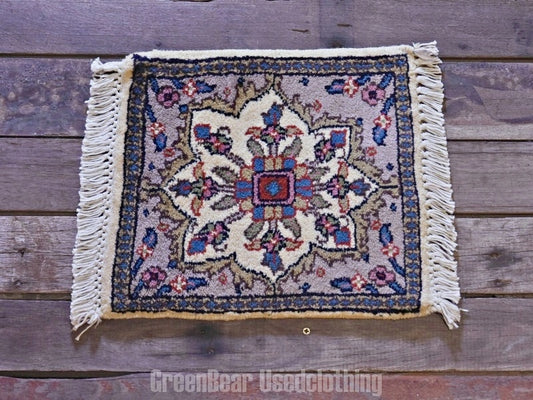 RAGA069 ヴィンテージ ミニラグ トライバルラグ 絨毯 29.5cm×34cm