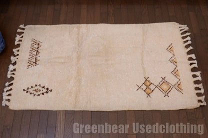 RAGL227 ビンテージトライバルラグ ウール絨毯 132cm×77cm