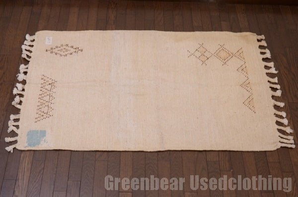 RAGL227 ビンテージトライバルラグ ウール絨毯 132cm×77cm