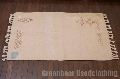 RAGL227 ビンテージトライバルラグ ウール絨毯 132cm×77cm
