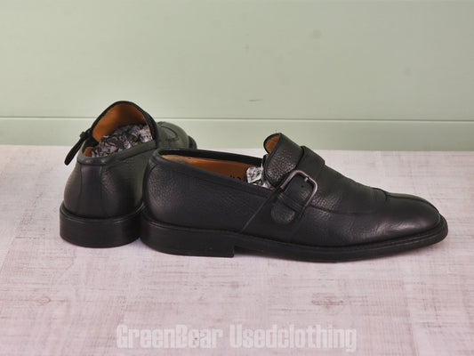 E658 イタリア製 Salvatore Ferragamo ビンテージ ドレスシューズ 黒 メンズ 8EE 26cm