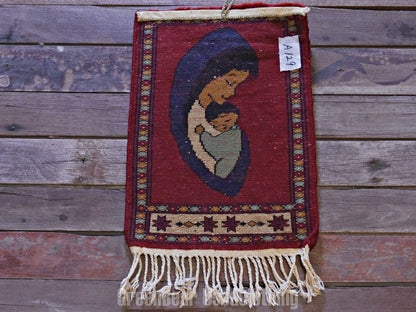 RAGA129 ヴィンテージ ミニラグ トライバルラグ 絨毯 31.5cm×44.5cm