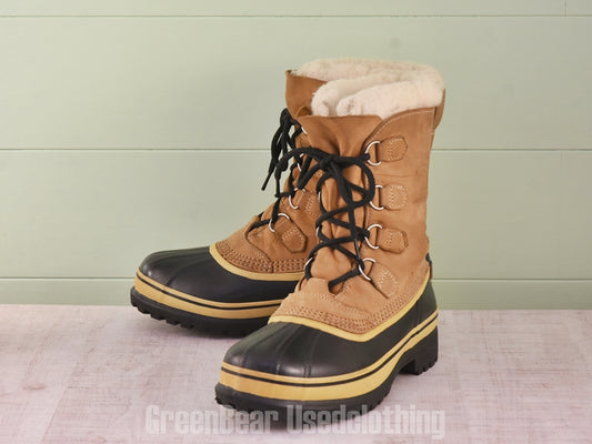 E675 カナダ製 SOREL ビンテージ スノーブーツ 茶 メンズ 9 27cm