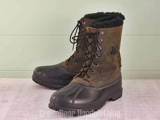 E678 USA製 SOREL ビンテージ スノーブーツ カーキ メンズ 11 29cm