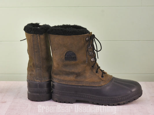 E678 USA製 SOREL ビンテージ スノーブーツ カーキ メンズ 11 29cm