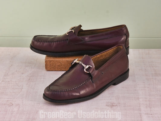 E681 エルサルバドル製 BROOKS BROTHERS ローファー ワイズ細め 茶 メンズ 9.5D 27.5cm