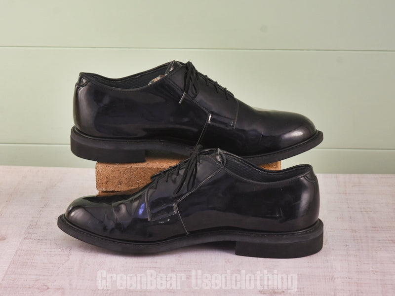 E683 USA製 BATES 米軍サービスシューズ エナメル 黒 メンズ 10.5EEE 28.5cm