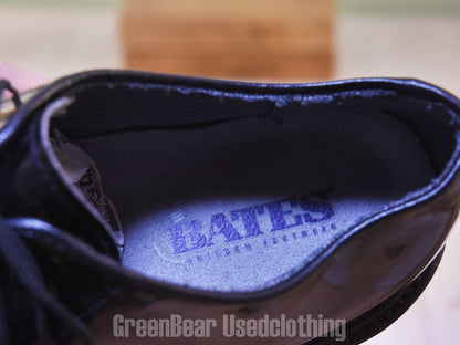 E683 USA製 BATES 米軍サービスシューズ エナメル 黒 メンズ 10.5EEE 28.5cm